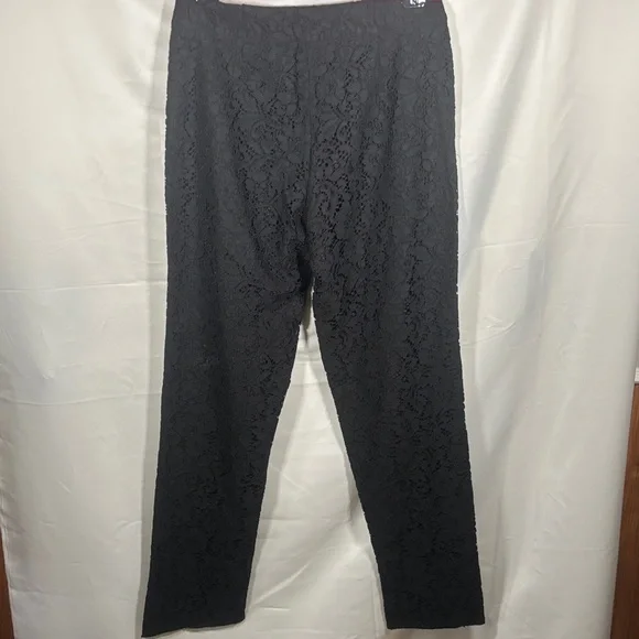 SB By Sachin & Babi Black Lace Straight leg Long Pants Sz 12